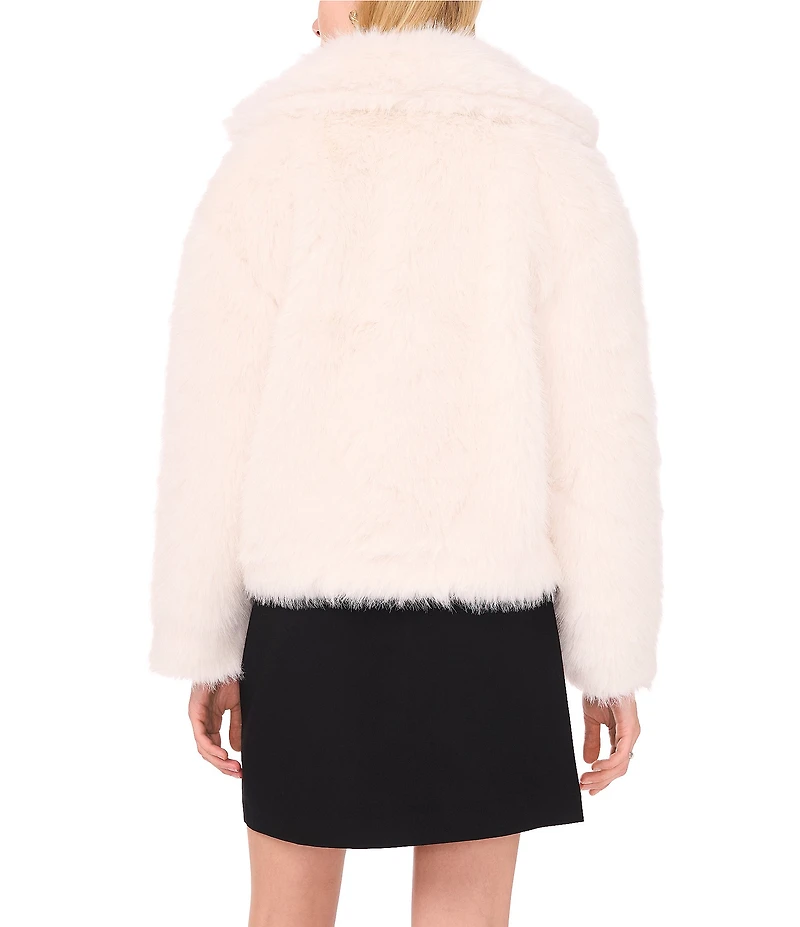 1. STATE Faux Fur Long Sleeve Open Front Coat