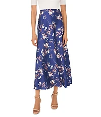 1. State Floral Maxi Satin Skirt