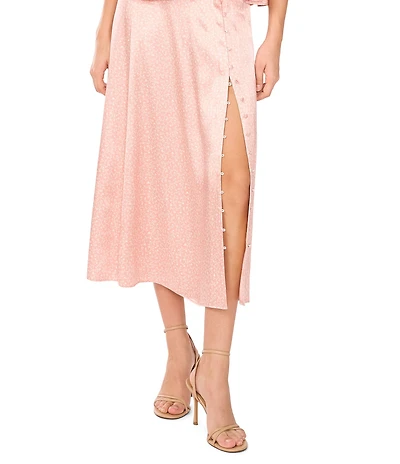 1. STATE Floral Print A-Line Midi Skirt