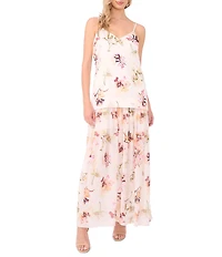 1. STATE Floral V-Neck Sleeveless Maxi Slip Dress