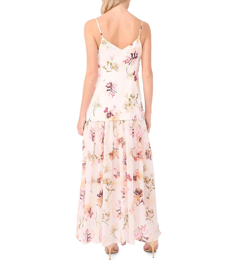 1. STATE Floral V-Neck Sleeveless Maxi Slip Dress