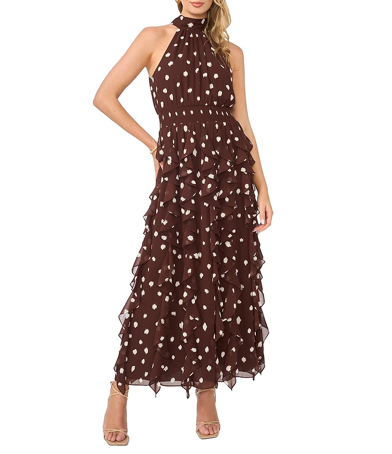 1. STATE Flounce Cascading Maxi Dress
