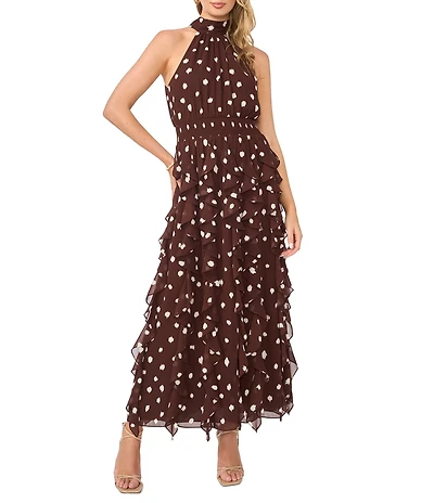1. STATE Flounce Cascading Maxi Dress