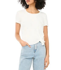 1. STATE Knit Crew Neck Short Sleeve Tee