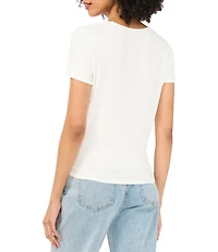 1. STATE Knit Crew Neck Short Sleeve Tee