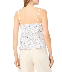 1. STATE Knit Floral Print Square Neck Sleeveless Tank