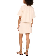 1. STATE Linen Blend Belted Mini Pencil Skirt