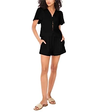 1. STATE Linen Blend Pocketed Drawstring Shorts