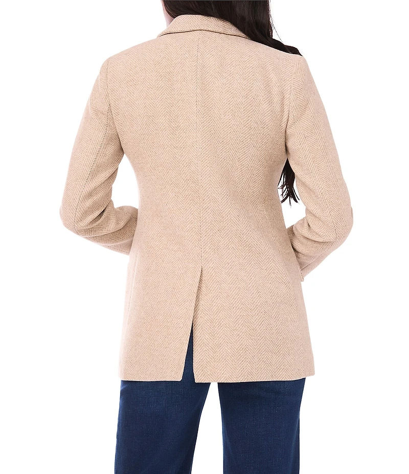 1. STATE Long Sleeve Herringbone Button Down Blazer