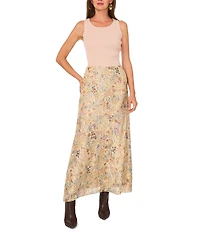 1. STATE Paisley Slip Maxi Skirt