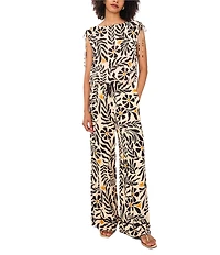1. STATE Printed Drawstring Wide Leg Pants