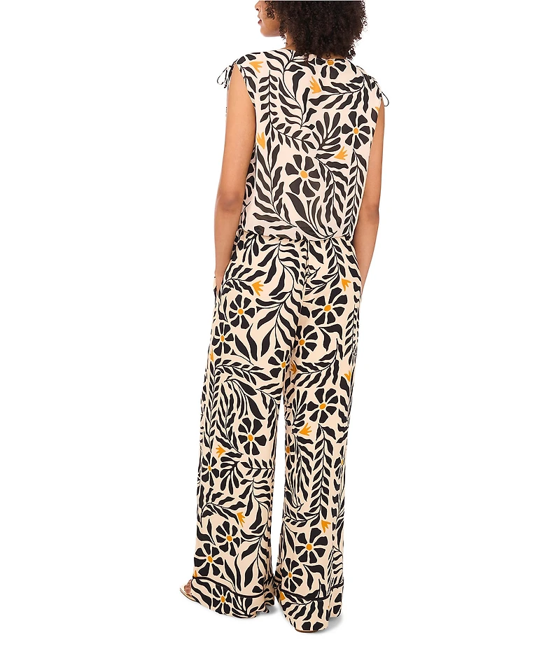 1. STATE Printed Drawstring Wide Leg Pants