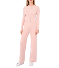 1. STATE Round Neck Long Sleeve Button Down Cardigan