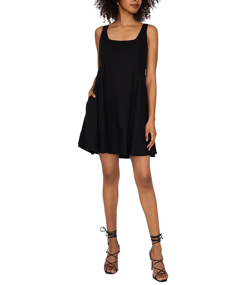 1. STATE Scoop Neck Sleeveless A-Line Dress