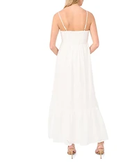 1. STATE Square Neck Shoulder Strap Sweep Maxi Dress