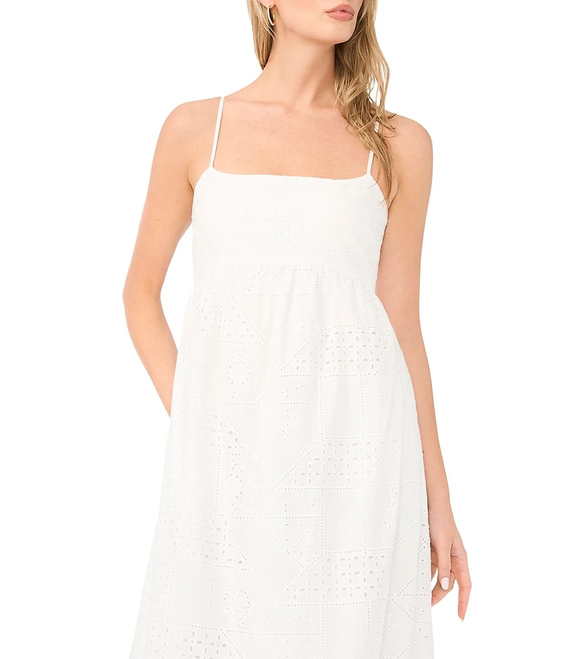 1. STATE Square Neck Shoulder Strap Sweep Maxi Dress