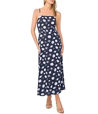 1. STATE Square Neck Sleeveless Maxi Shell Dress