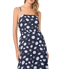 1. STATE Square Neck Sleeveless Maxi Shell Dress