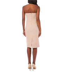 1. STATE Strapless Herringbone Sheath Dress