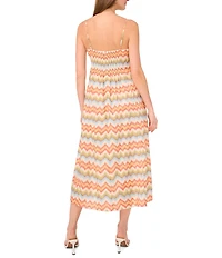 1. STATE Stripe V-Neck Sleeveless Maxi Dress