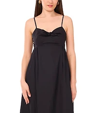 1. STATE Sweetheart Neck Sleeveless Front Bow Maxi Dress