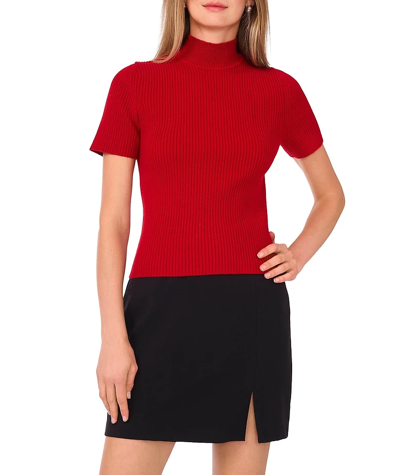 1. STATE Turtle Neck Short Sleeve Sweater