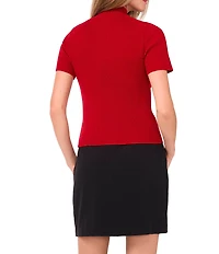 1. STATE Turtle Neck Short Sleeve Sweater