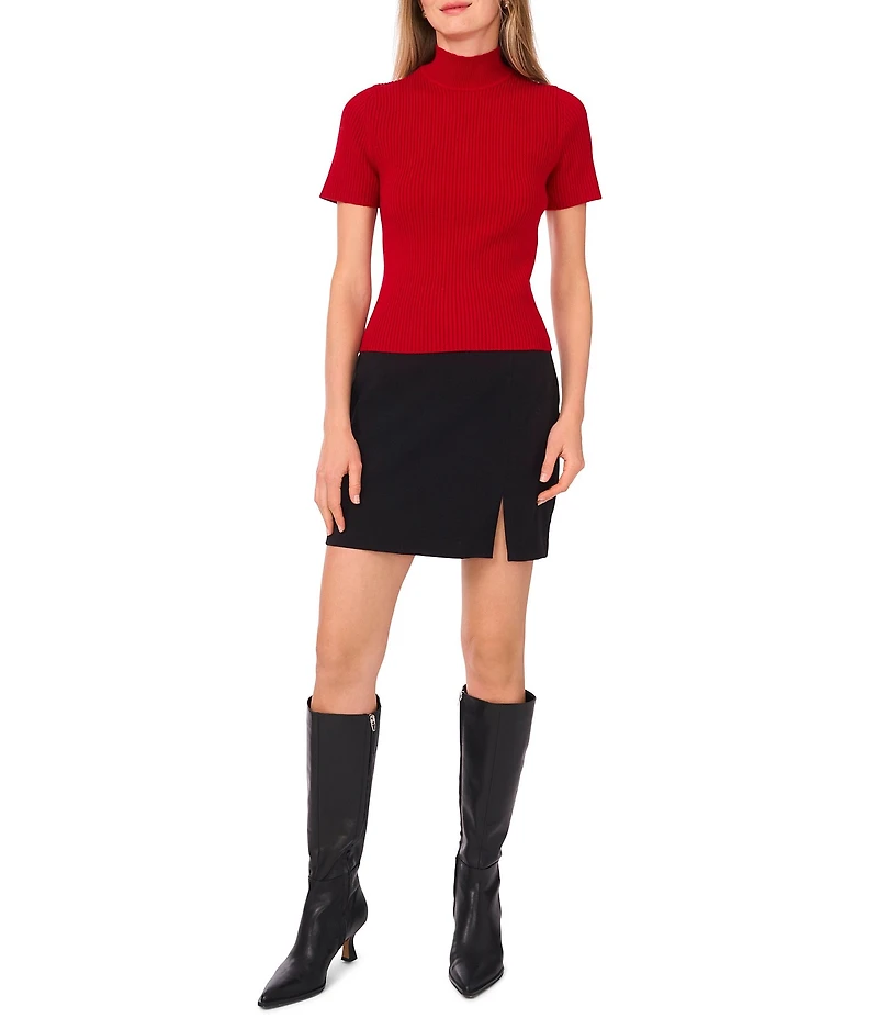 1. STATE Turtle Neck Short Sleeve Sweater