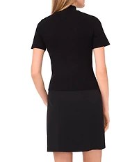 1. STATE Turtle Neck Short Sleeve Sweater