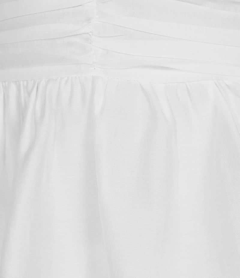 1. STATE V-Neck Sleeveless Cascading Ruffle Maxi A-Line Maxi Dress