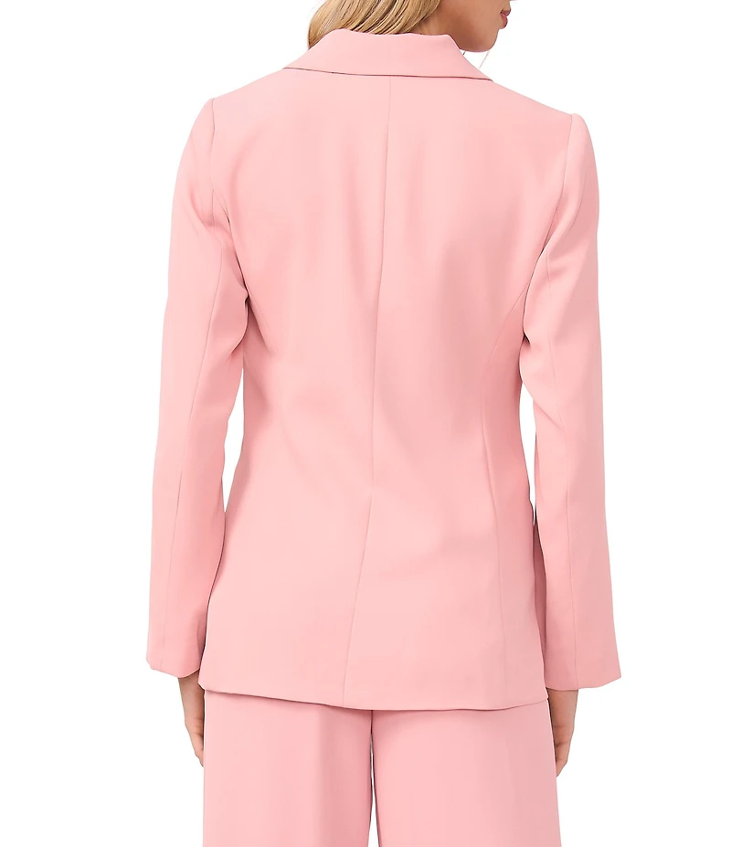 1. STATE Woven Notch Collar Long Sleeve Button Front Coordinating Blazer