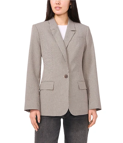1. STATE Woven Peak Lapel Long Sleeve Blazer