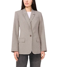 1. STATE Woven Peak Lapel Long Sleeve Blazer