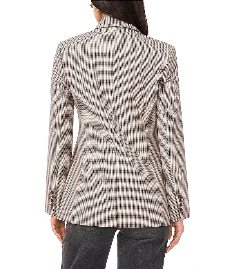 1. STATE Woven Peak Lapel Long Sleeve Blazer