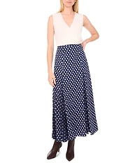 1. STATE Woven Printed Hanky Maxi A-Line Skirt