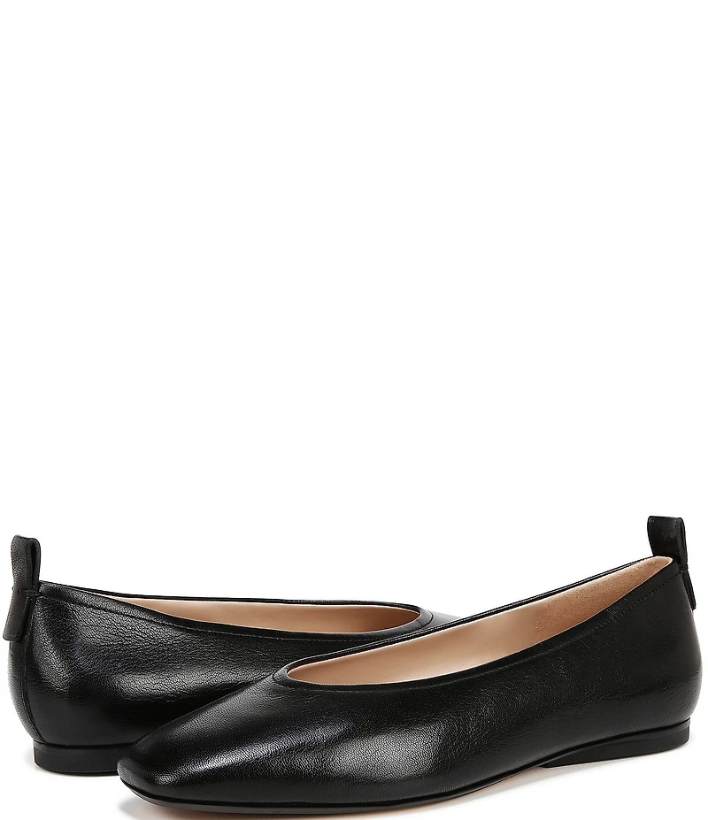 Naturalizer 27 EDIT Carla Leather Square Toe Casual Ballet Flats