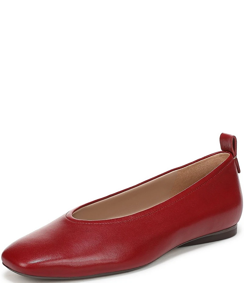 Naturalizer Carla Leather Square Toe Ballet Flats