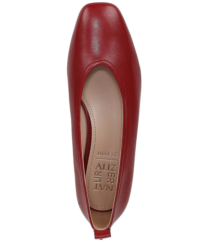 Naturalizer Carla Leather Square Toe Ballet Flats