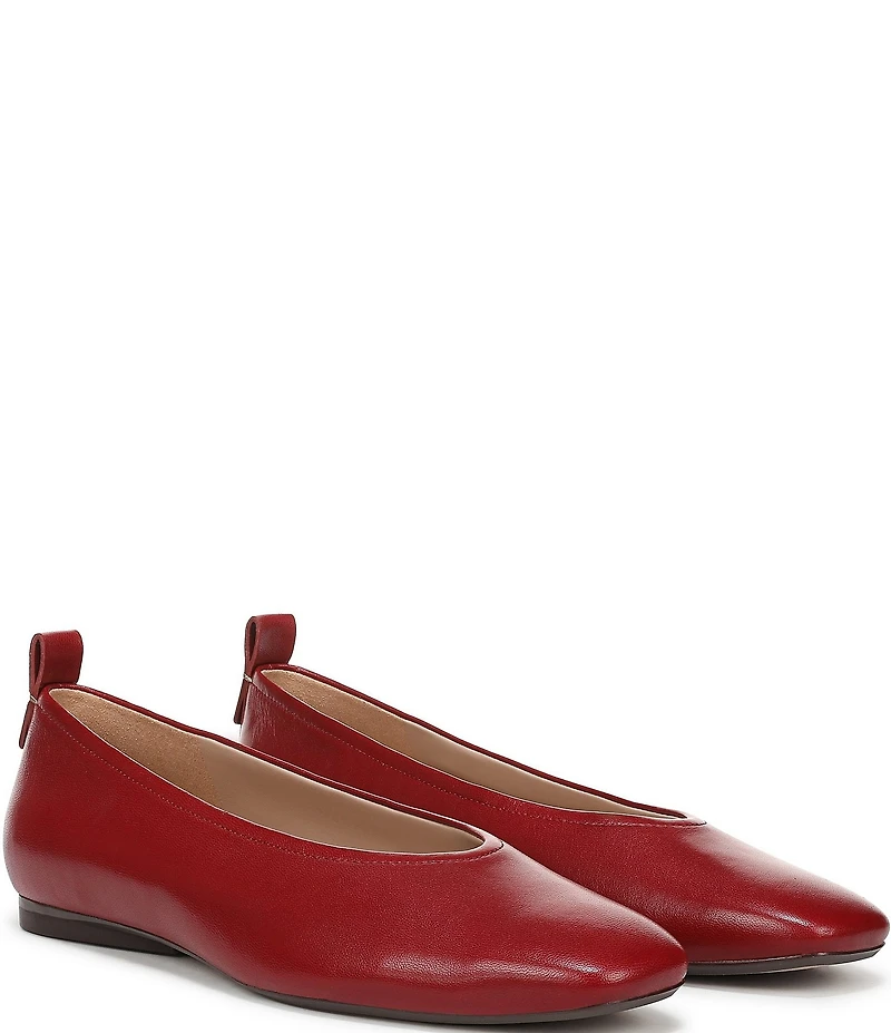 Naturalizer Carla Leather Square Toe Ballet Flats