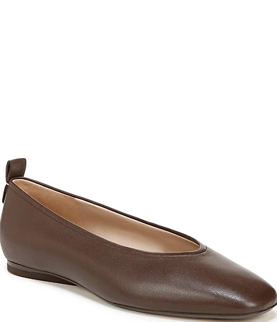Naturalizer Carla Leather Square Toe Ballet Flats