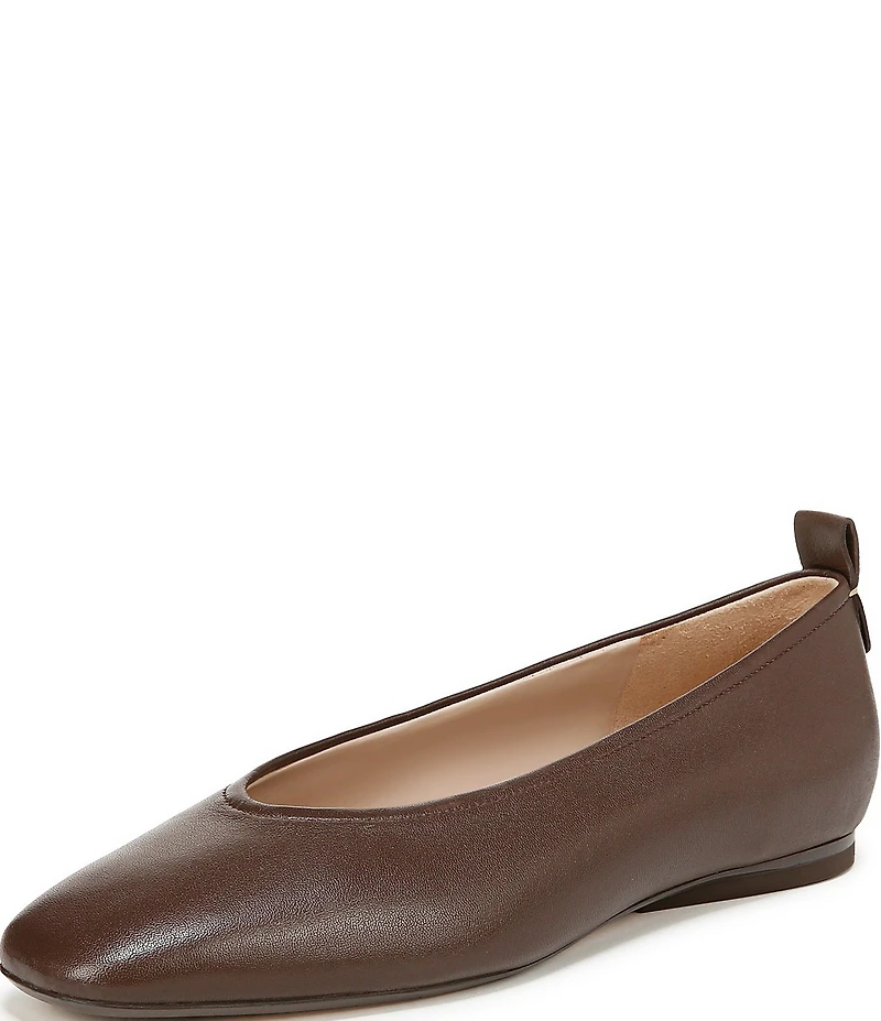 Naturalizer Carla Leather Square Toe Ballet Flats