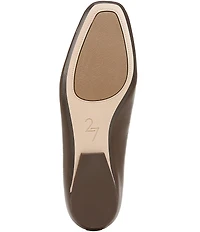 Naturalizer Carla Leather Square Toe Ballet Flats