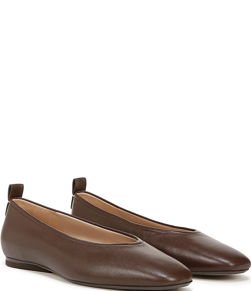 Naturalizer Carla Leather Square Toe Ballet Flats