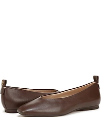 Naturalizer Carla Leather Square Toe Ballet Flats