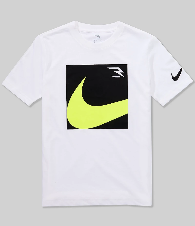 3BRAND By Russell Wilson Big Boys Short-Sleeve Boxed Swoosh T-Shirt