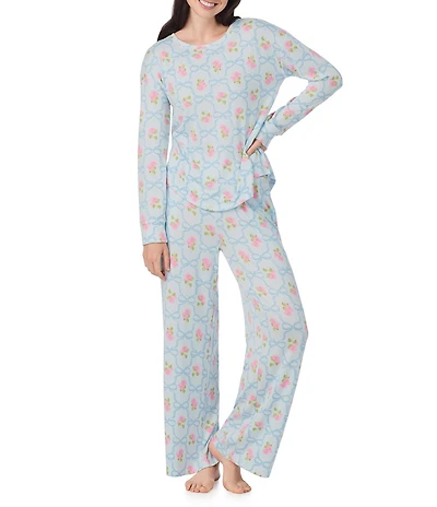 40 Winks Bows in Bloom Long Sleeve Round Neck Long Knit Pajama Set