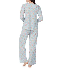 40 Winks Bows in Bloom Long Sleeve Round Neck Long Knit Pajama Set