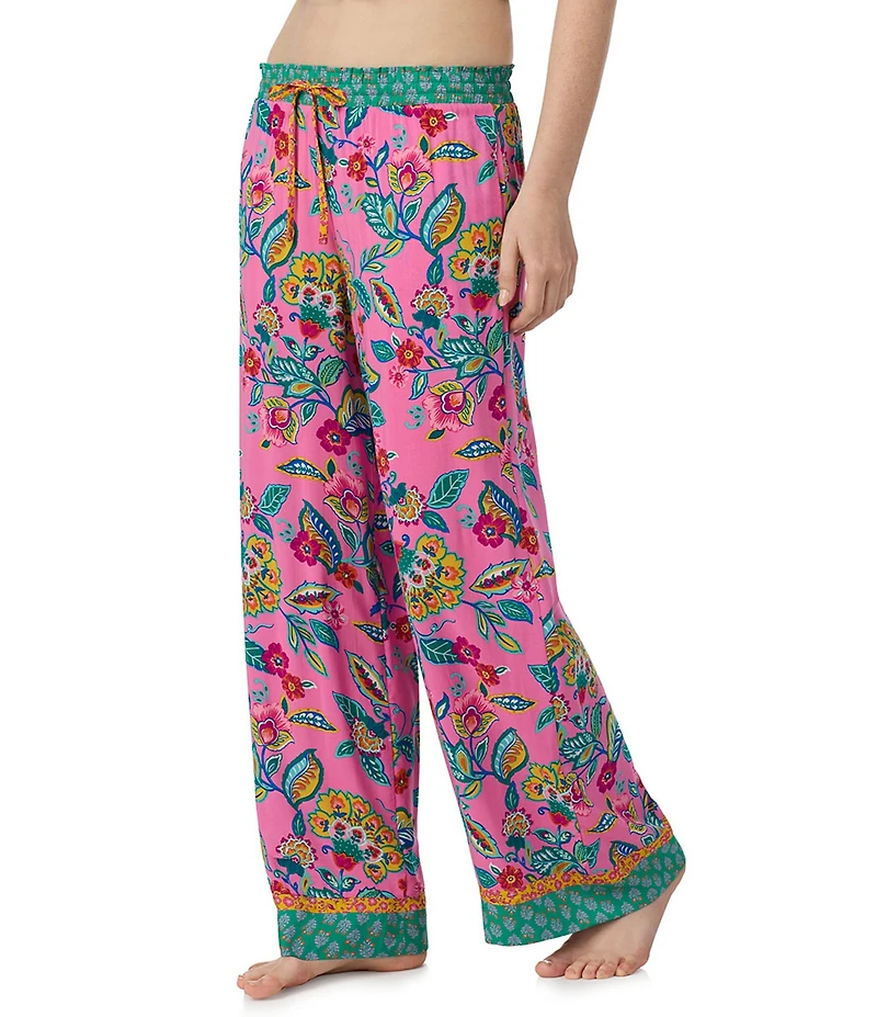 40WINKS Boho Blooms Print Woven Coordinating Sleep Pants