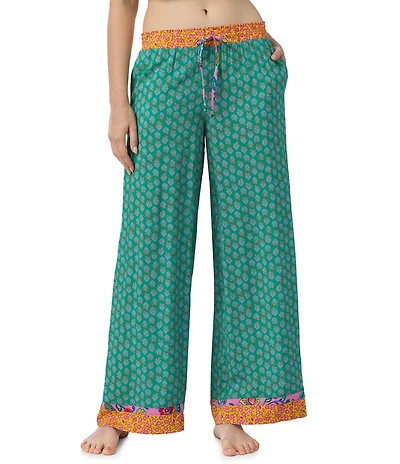 40WINKS Fancy Foulard Print Woven Coordinating Sleep Pants