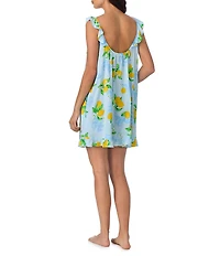 40WINKS Lemon Print Sleeveless Scoop Neck Woven Chemise